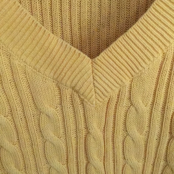 22-24W Lane Bryant  Slouchy V-neck Cotton Cable Knit Sweater - Picture 9 of 16